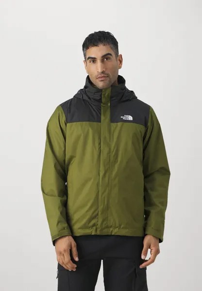 Куртка Softshell Evolve Triclimate Jacket 2 In 1 The North Face, цвет forest olive/black