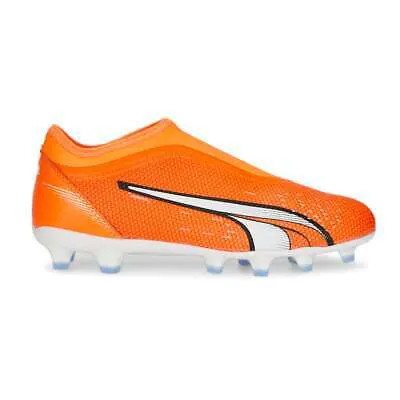 Футбольные бутсы без шнуровки Puma Ultra Match Ll Firm GroundAg Youth Boys Orange Sneake