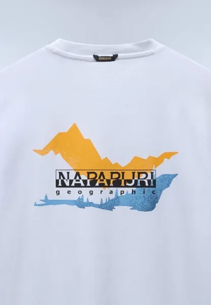 Футболка с принтом DURAND Napapijri, кремовый