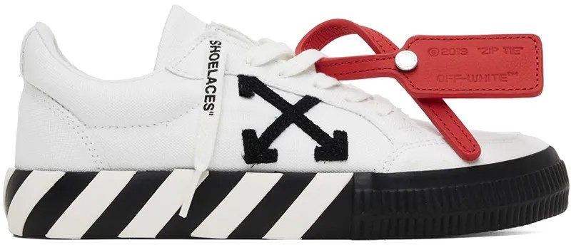 Off-White Бело-черные вулканизированные низкие кеды