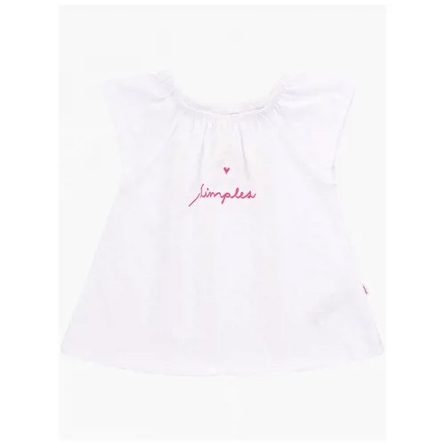 Футболка для девочек Mini Maxi, модель 6558, цвет белый, размер 104