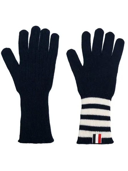 Thom Browne кашемировые перчатки с полосками 4-Bar