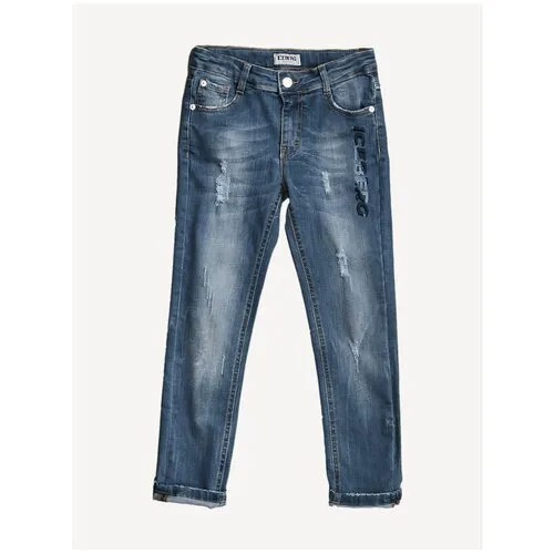PTICE0107J, брюки (джинсы), ICEBERG, Blu, текстиль, мальчики, размер 46