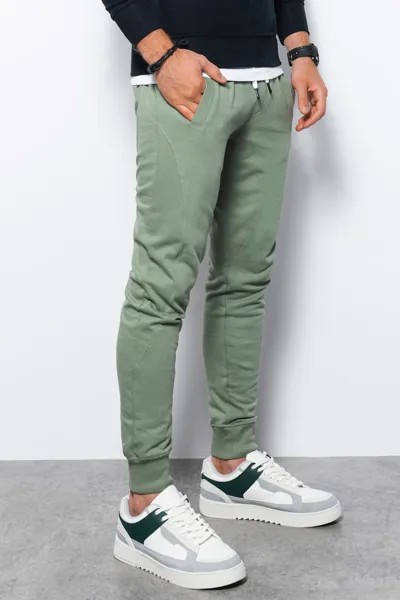 Спортивные брюки с зауженным кроем и завязкой Ombre, зеленый