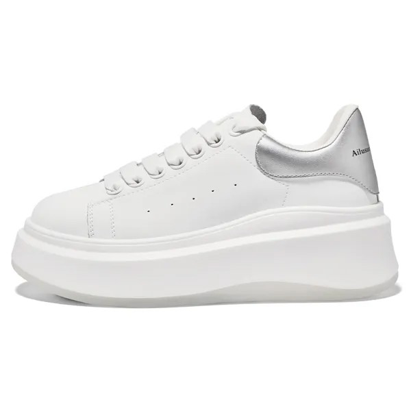 Кроссовки D:FUSE SCANDINAVIA Skateboarding Shoes Women's Low-top, белый/серебряный