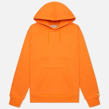 Мужская толстовка Carhartt WIP Chase 13 Oz Hooded, цвет оранжевый, размер XXS