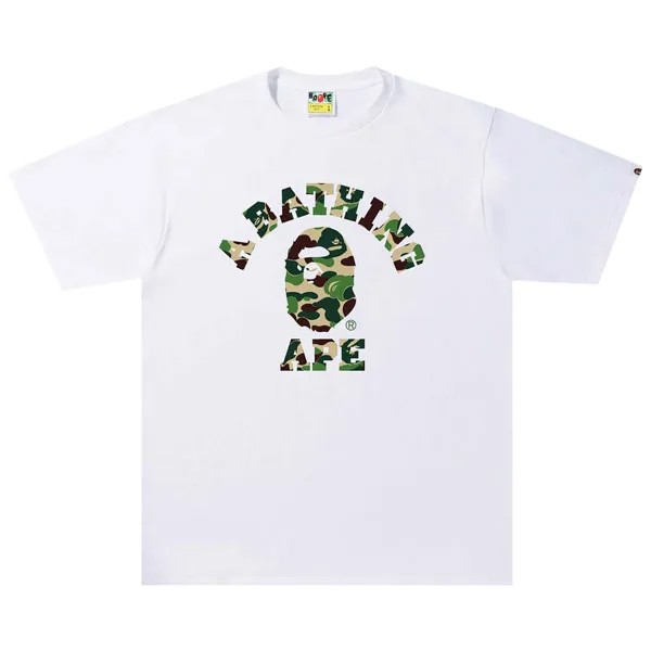 BAPE ABC Камуфляжная футболка Белый/Зеленый