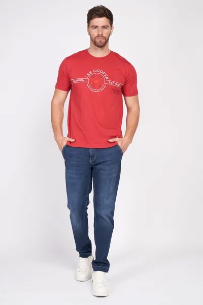 Джинсы с потертым эффектом Lee Cooper, синий