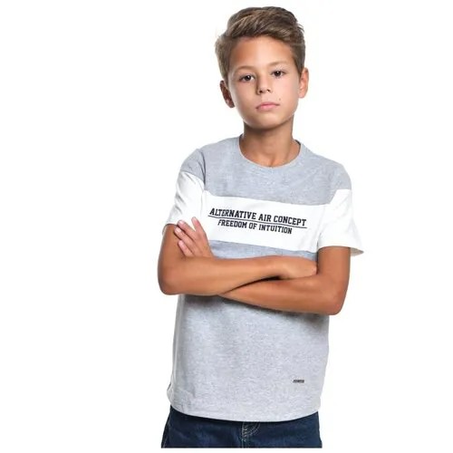 Футболка Mini Maxi, хлопок, размер 110, серый