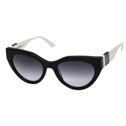 Солнцезащитные очки Karl Lagerfeld, кошачий глаз, оправа: пластик, для женщин, черный