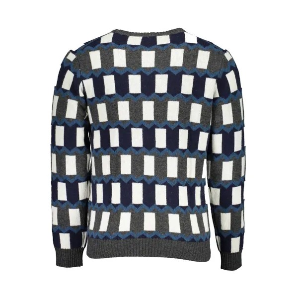 Мужской свитер из смесовой шерсти Gant Chic с круглым вырезом, синий