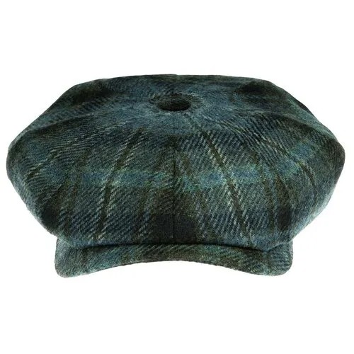 Кепка STETSON арт. 6840330 HATTERAS WOOL CHECK (синий / черный), размер 55