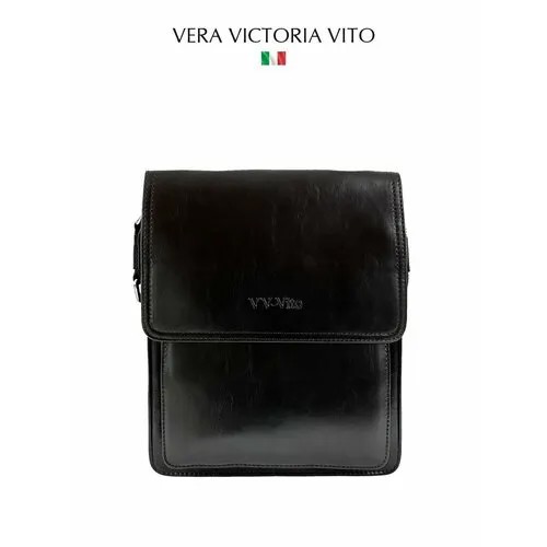 Сумка планшет Vera Victoria Vito 35-208-1, фактура гладкая, черный