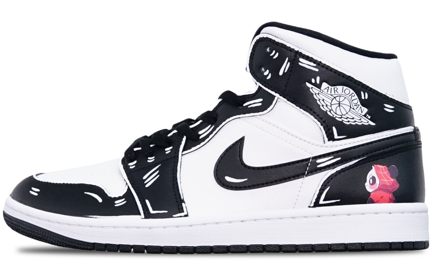 Баскетбольные кроссовки Air 1 Vintage женские высокие черные/белые Jordan