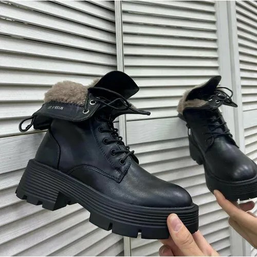 Ботинки , зимние, размер 37, черный