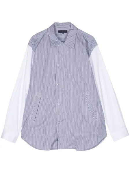 Рубашка из поплина в полоску Comme des Garçons Homme, синий