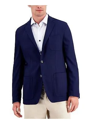 ALFANI Мужской синий однобортный пиджак классического кроя стрейч спортивное пальто XXL