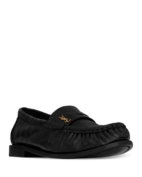 Слиперы Le Loafer Penny в цвете Угорь Saint Laurent, цвет Black
