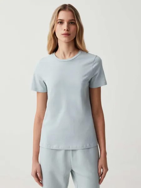 Футболка Essential из хлопка с круглым вырезом Ovs, цвет aquamarine blue