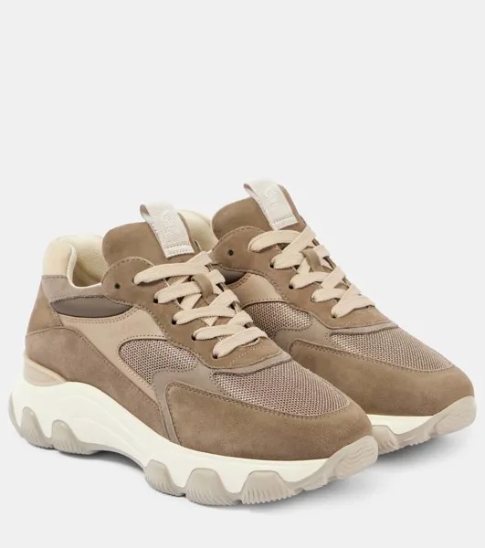 Кроссовки Hogan Hyperactive с замшевой отделкой Hogan, цвет m024+s413+-brown