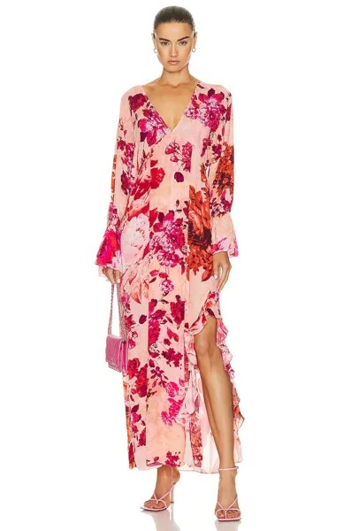 Платье Hemant And Nandita Dali Kaftan, розовый