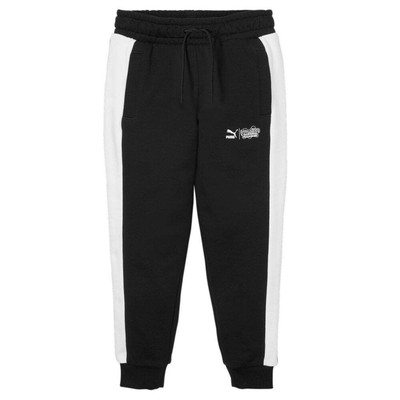 Спортивные штаны Puma Sponge X T7, черные повседневные спортивные штаны для мальчиков, 53867701