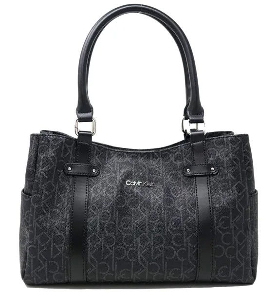 НОВИНКА, женская черная, серая сумка-тоут с логотипом Calvin Klein, кошелек