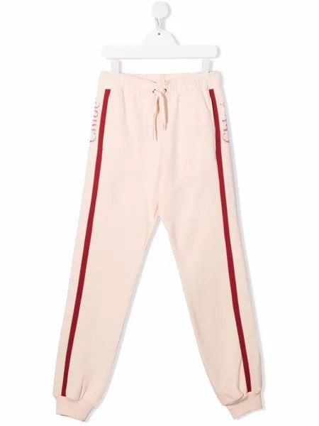 Chloé Kids спортивные брюки с логотипом