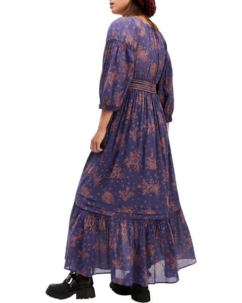 Платье Free People Golden Hour Maxi, цвет Navy Combo