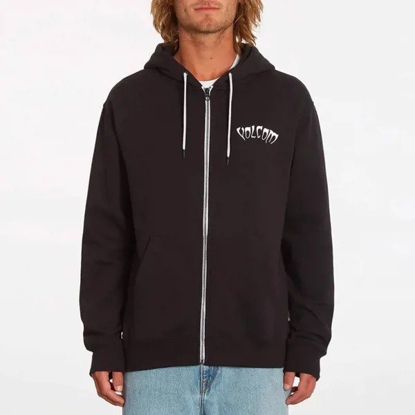 Толстовка с капюшоном на молнии VOLCOM Extends Zip Fleece Black 2023