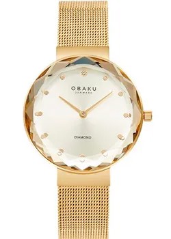 Fashion наручные  женские часы Obaku V300LXGGMG. Коллекция Diamond