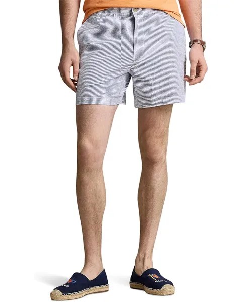 Шорты Polo Ralph Lauren 6-Inch Polo Prepster Seersucker Shorts, синий
