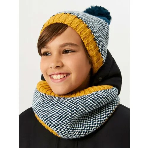Шарф Acoola,25х30 см, one size, темно-синий