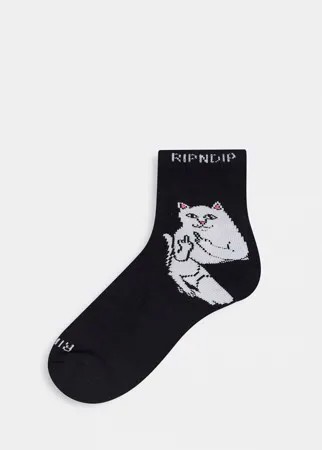 Черные носки средней длины RIPNDIP Lord Nermal-Черный цвет