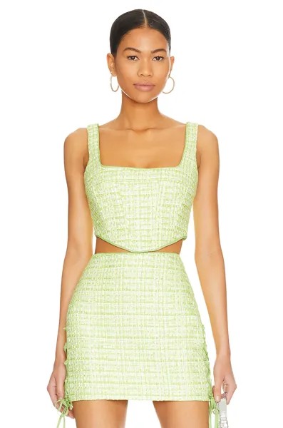 Топ Lovers and Friends Avignon Bustier, цвет Lime Green Tweed