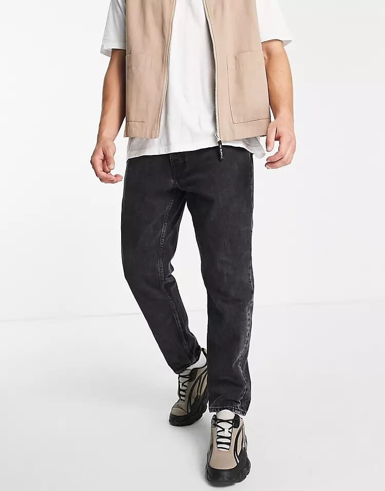 Джинсы Pull&Bear стандартного кроя, черный