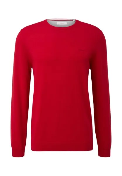 Вязаный свитер MIT LOGO-STICKEREI s.Oliver, цвет rot