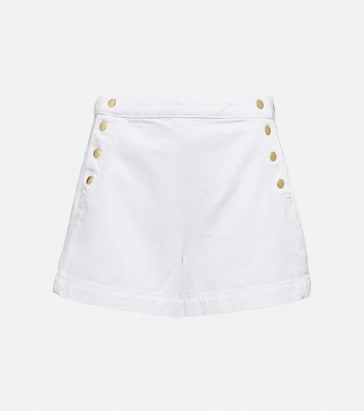 Джинсовые шорты Sailor Snap с завышенной талией FRAME, белый