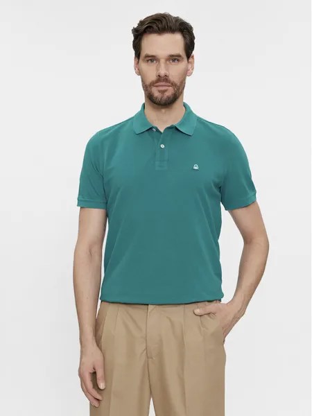Рубашка поло стандартного кроя United Colors Of Benetton, зеленый