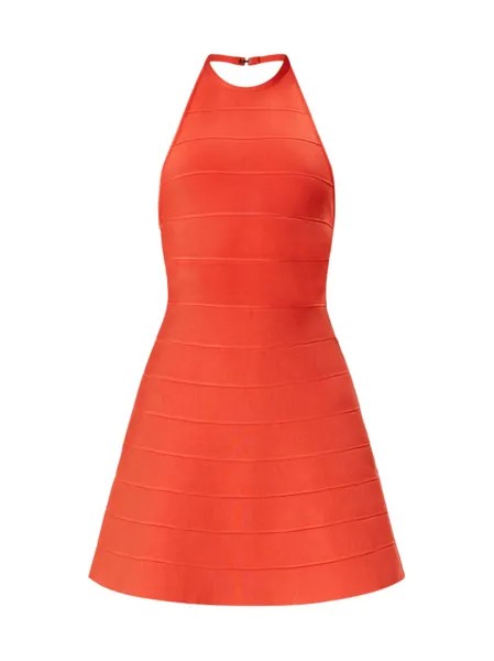 Бандажное мини-платье с лямкой на шее Hervé Léger
