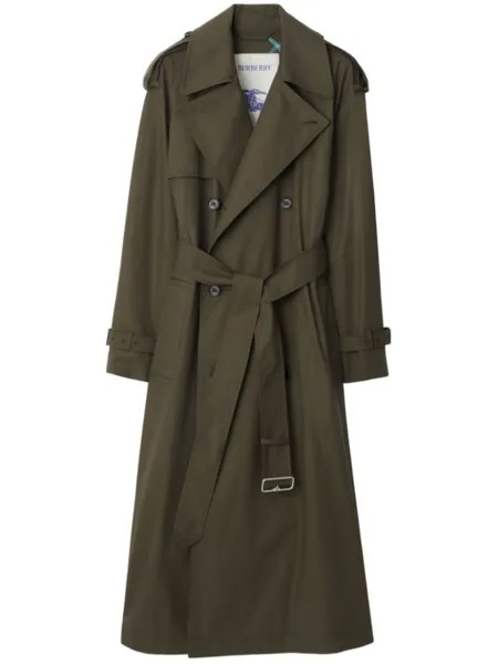 Burberry двубортный тренчкот Castleford, зеленый