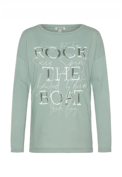 Лонгслив soccx 'Rock the Boat', светло-синий