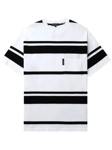 Comme des Garçons Homme футболка в полоску, белый