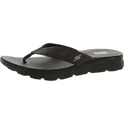 Skechers Mens Brown Flat Thong Slip-On Flip-Flops Shoes 12 Medium (D) BHFO 8517