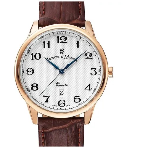 Наручные часы Jacques du Manoir Legend, белый, коричневый