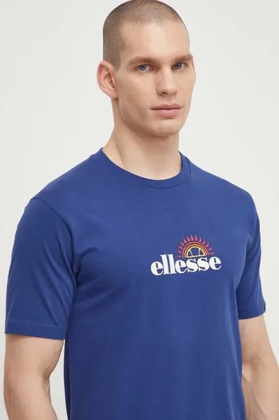 Хлопковая футболка Trea T-Shirt Ellesse, темно-синий