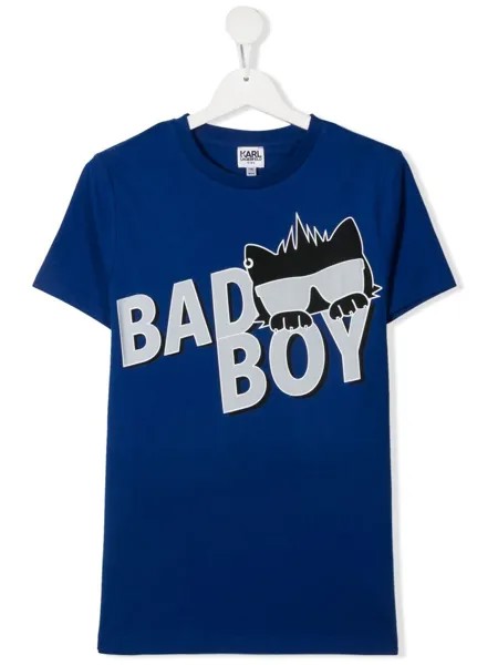Karl Lagerfeld Kids футболка с принтом Bad Boy