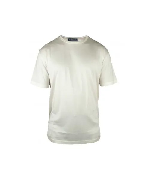 Off White футболка из хлопка и шелка Loro Piana, белый