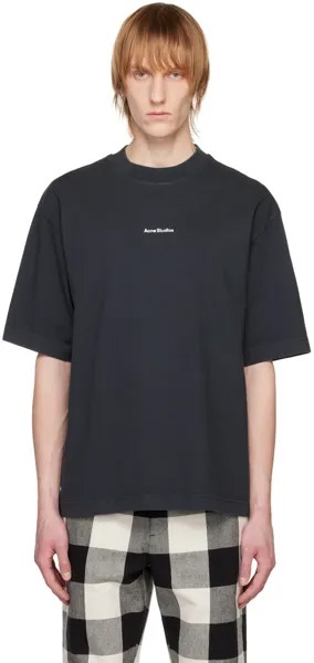 Черная футболка с принтом Acne Studios
