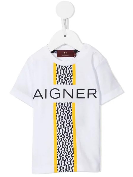 Aigner Kids футболка с логотипом